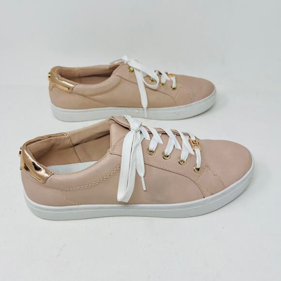 Liz Claiborne Metallic Tip Sneaker Fashion Casual Dusty Rose Lace Up - 10 - Picture 5 of 6